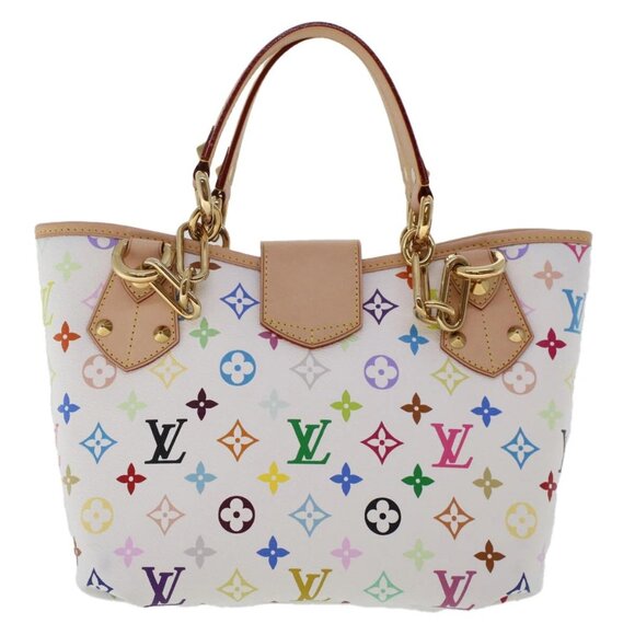 LOUIS VUITTON Monogram Multicolor Annie MM Tote Bag White M40307 LV Auth hk795SM - Picture 2 of 16